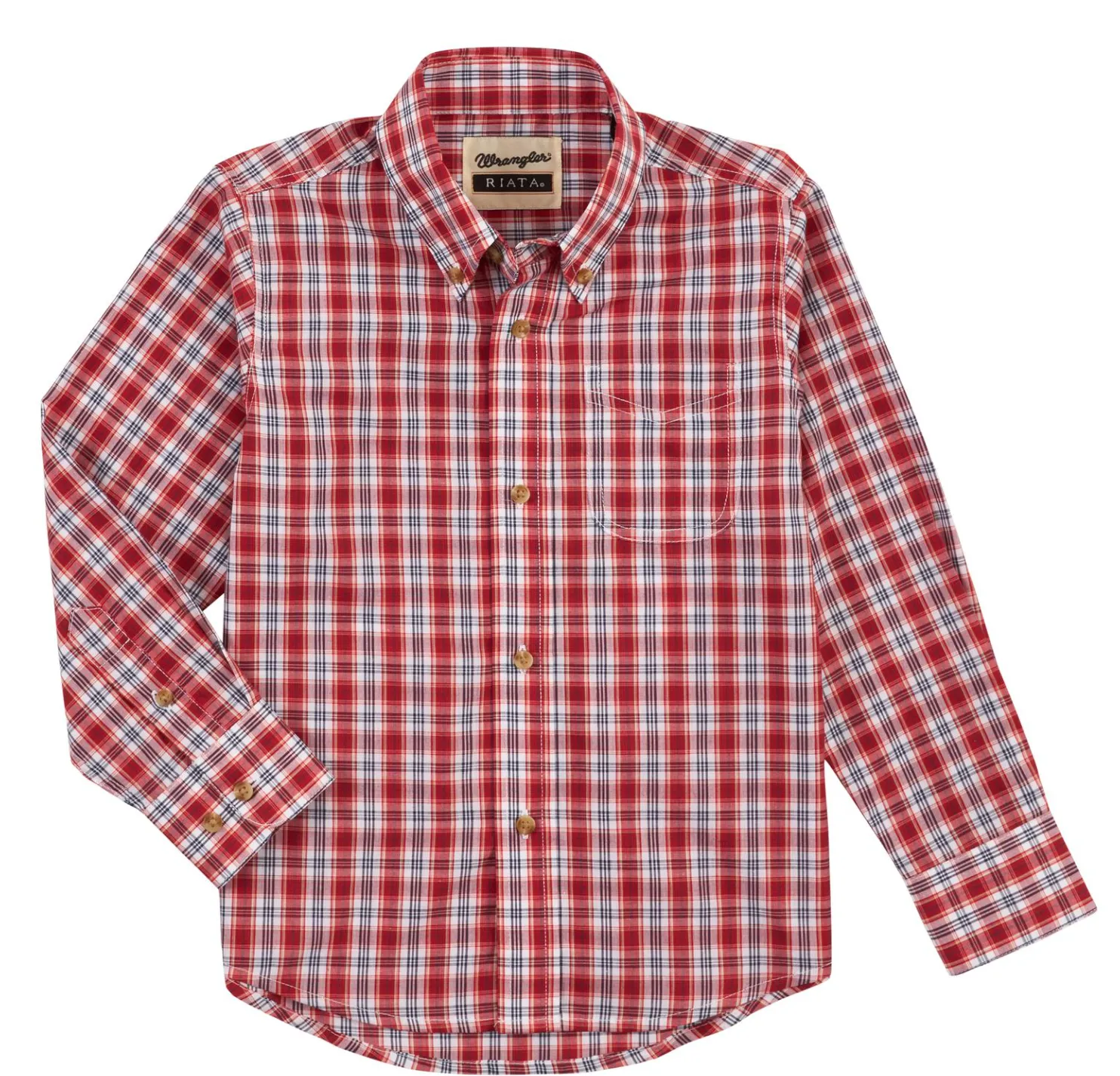 112316674 - Wrangler® Boy's Long Shirt Assortment - Red / Blue