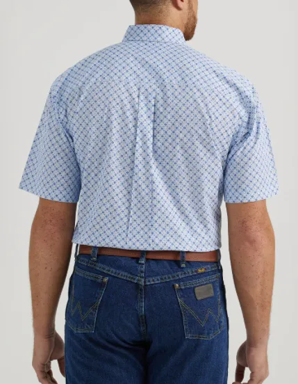 112344896 - Wrangler George Strait Collection Short Sleeve Shirt - Blue