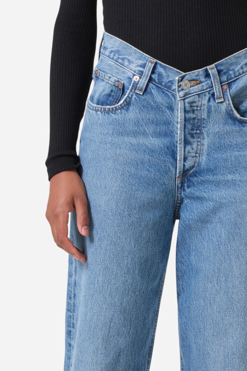 Agolde V-Waist Baggy in Fairway