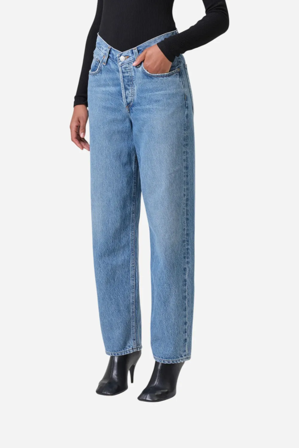 Agolde V-Waist Baggy in Fairway