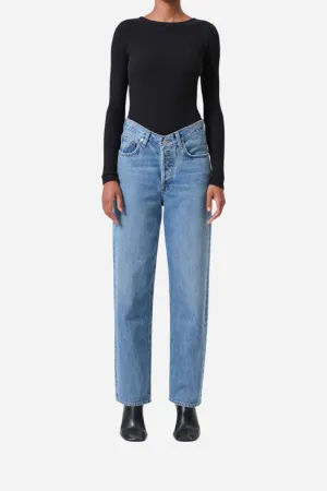 Agolde V-Waist Baggy in Fairway
