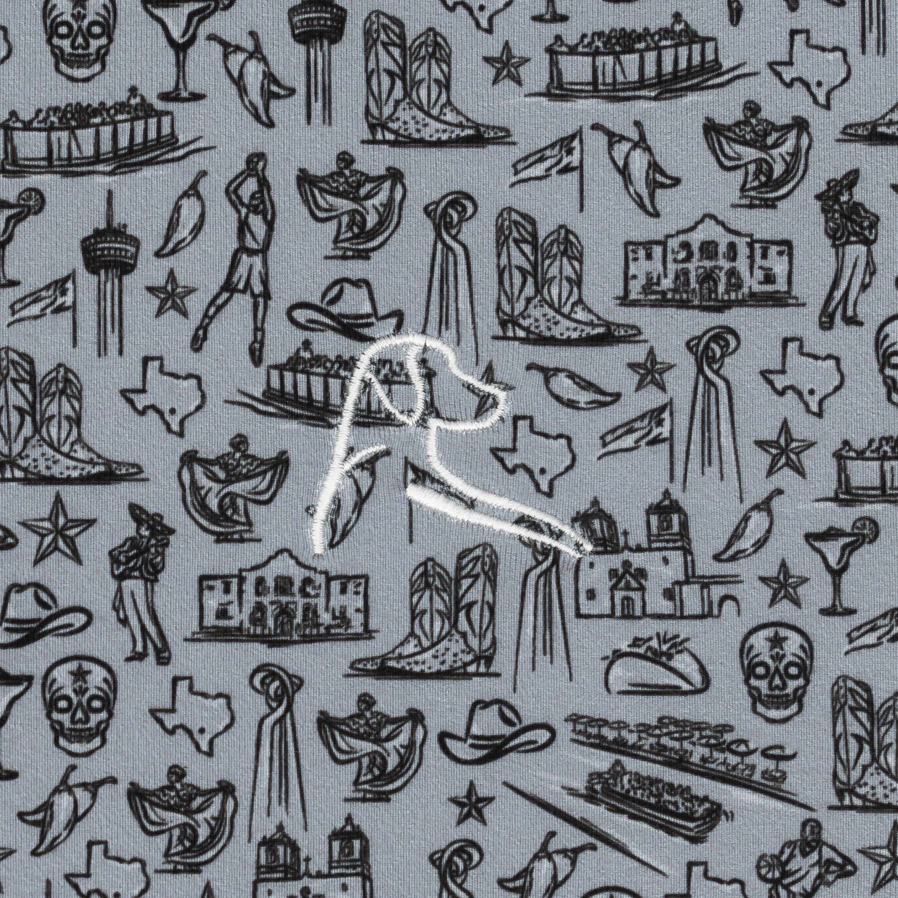Alamo City Performance Q-Zip | The Alamo City - Thunder Grey/Black