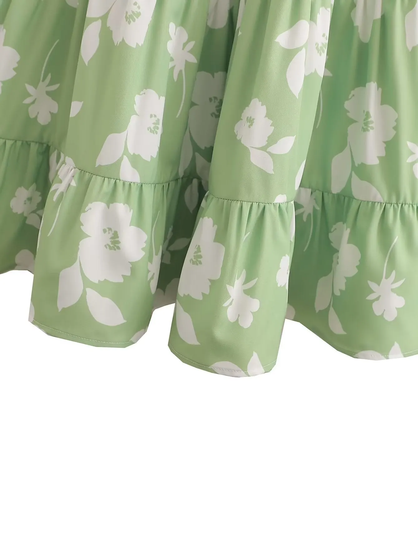 'Aspen' Floral Square-Neck Smocked Dress