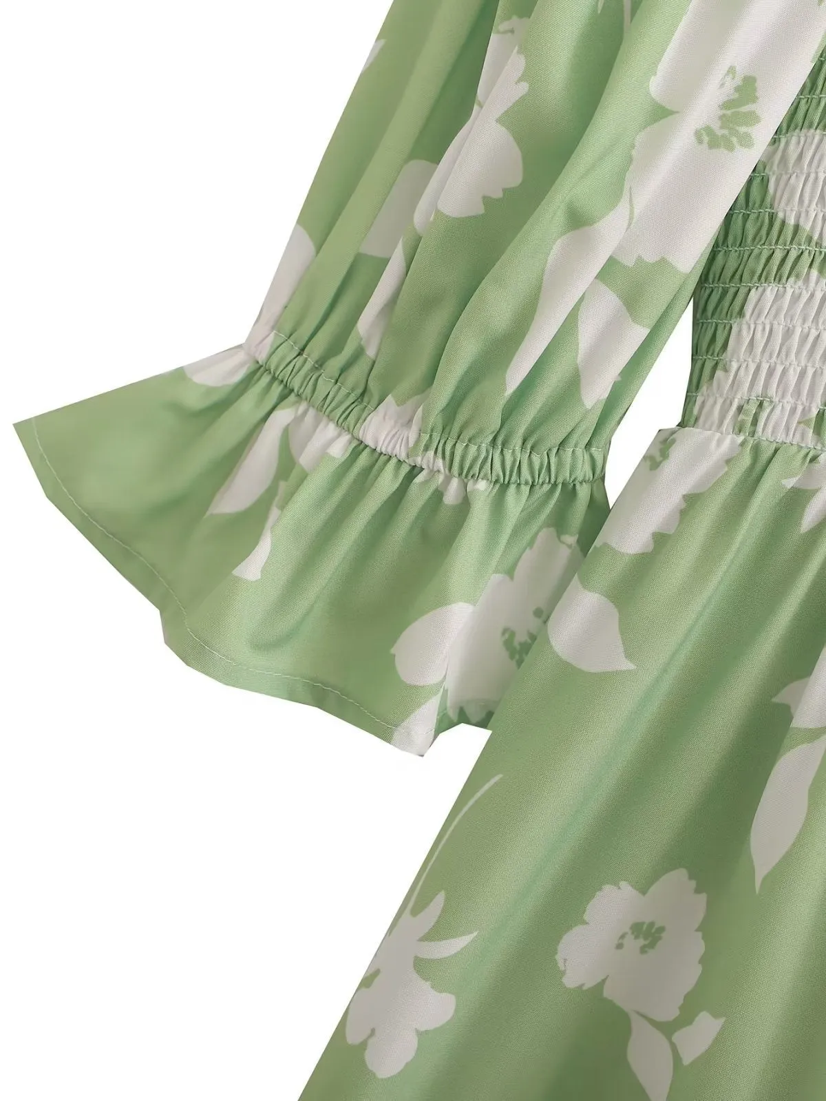 'Aspen' Floral Square-Neck Smocked Dress