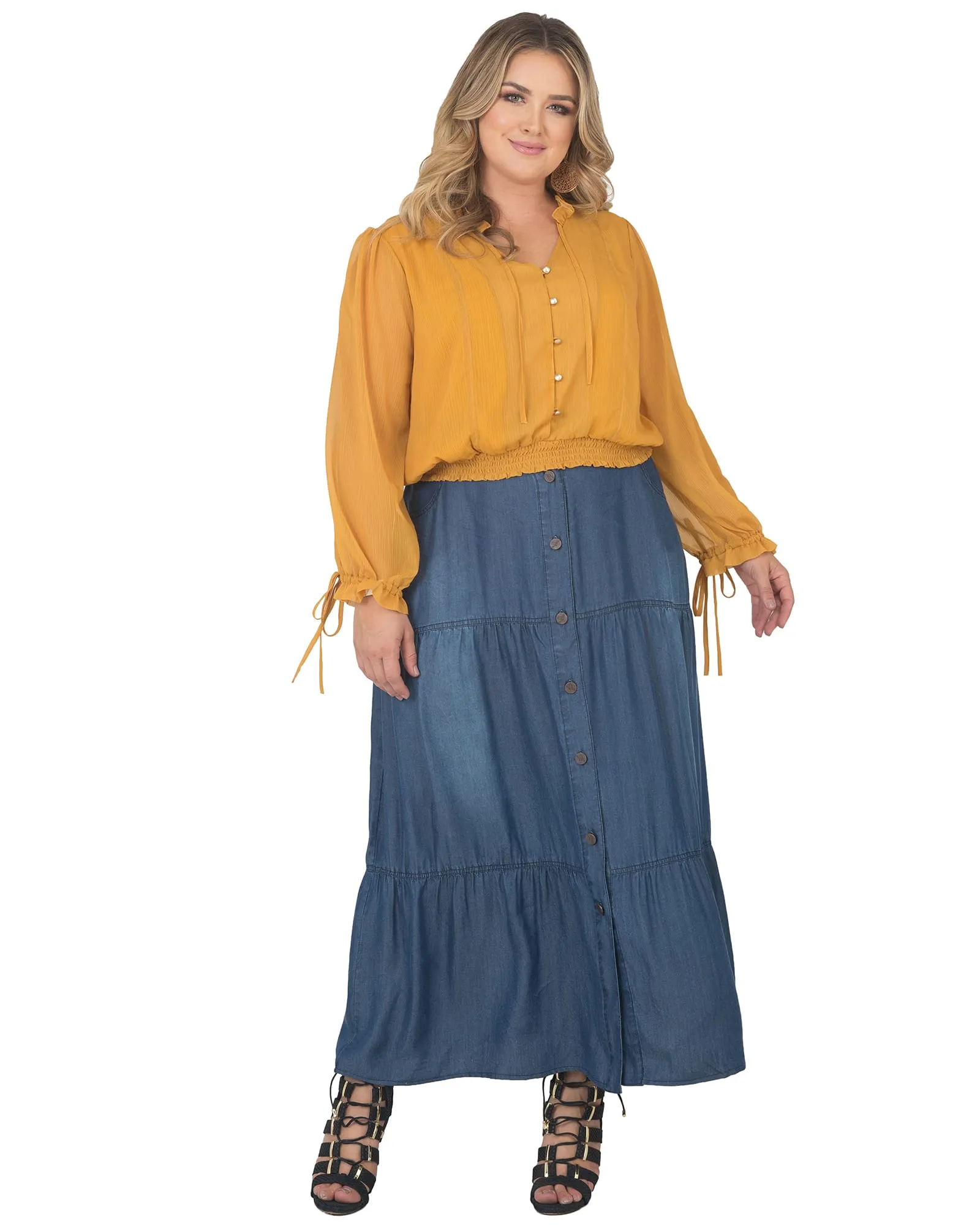 Audrey Maxi Peasant Skirt | DKBLAST