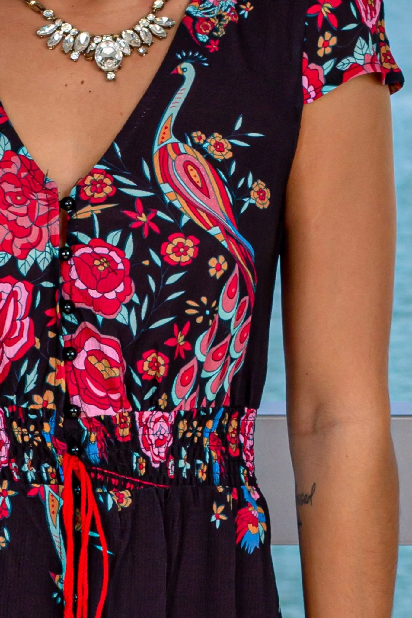 Black Boho High Low Dress