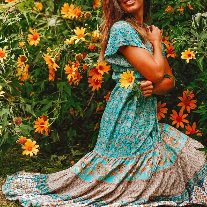 Blossom Gypsy Boho Maxi Dress