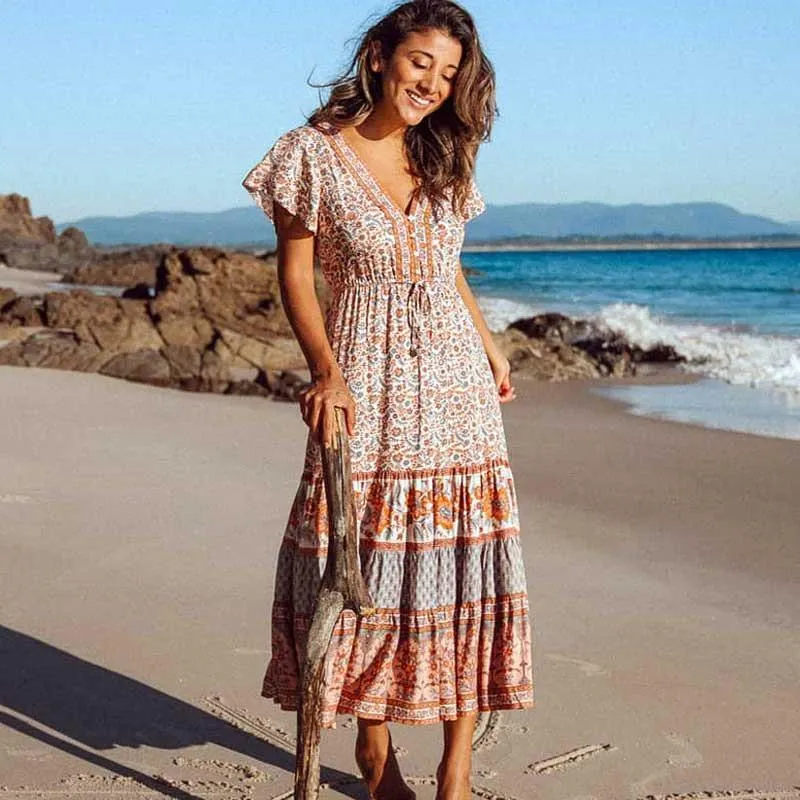 Blossom Gypsy Boho Maxi Dress