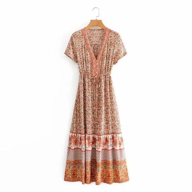 Blossom Gypsy Boho Maxi Dress