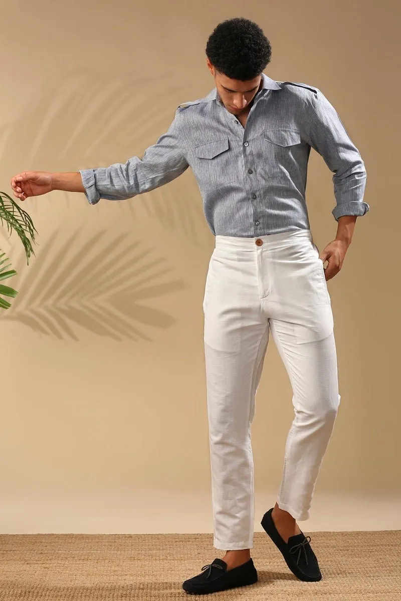 Cedar Tailored Pants - White