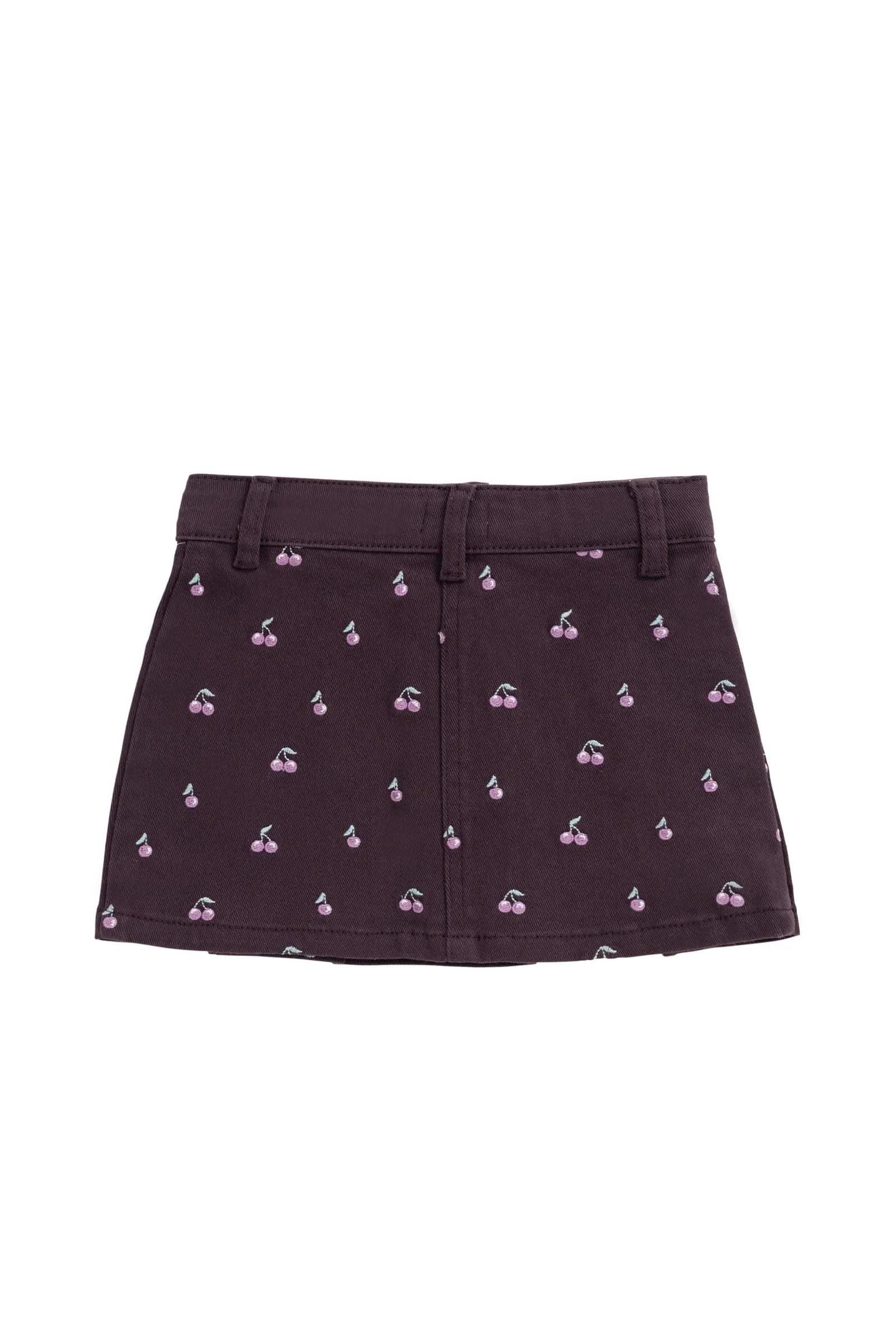 Chelsea Skirt - Cherry Love Plum Embroidery