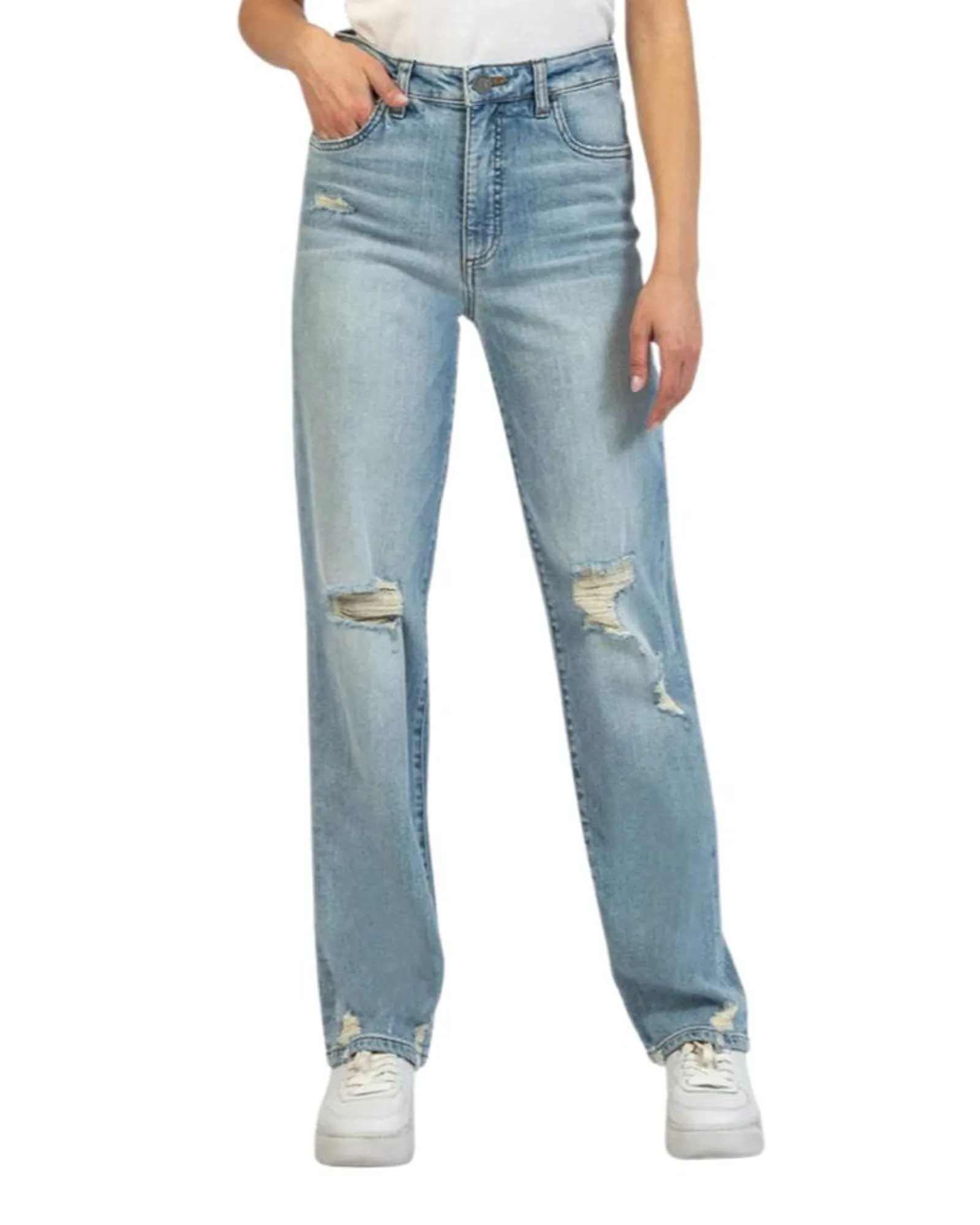 Christine High Rise Straight Leg In Golden Wash | Golden Wash