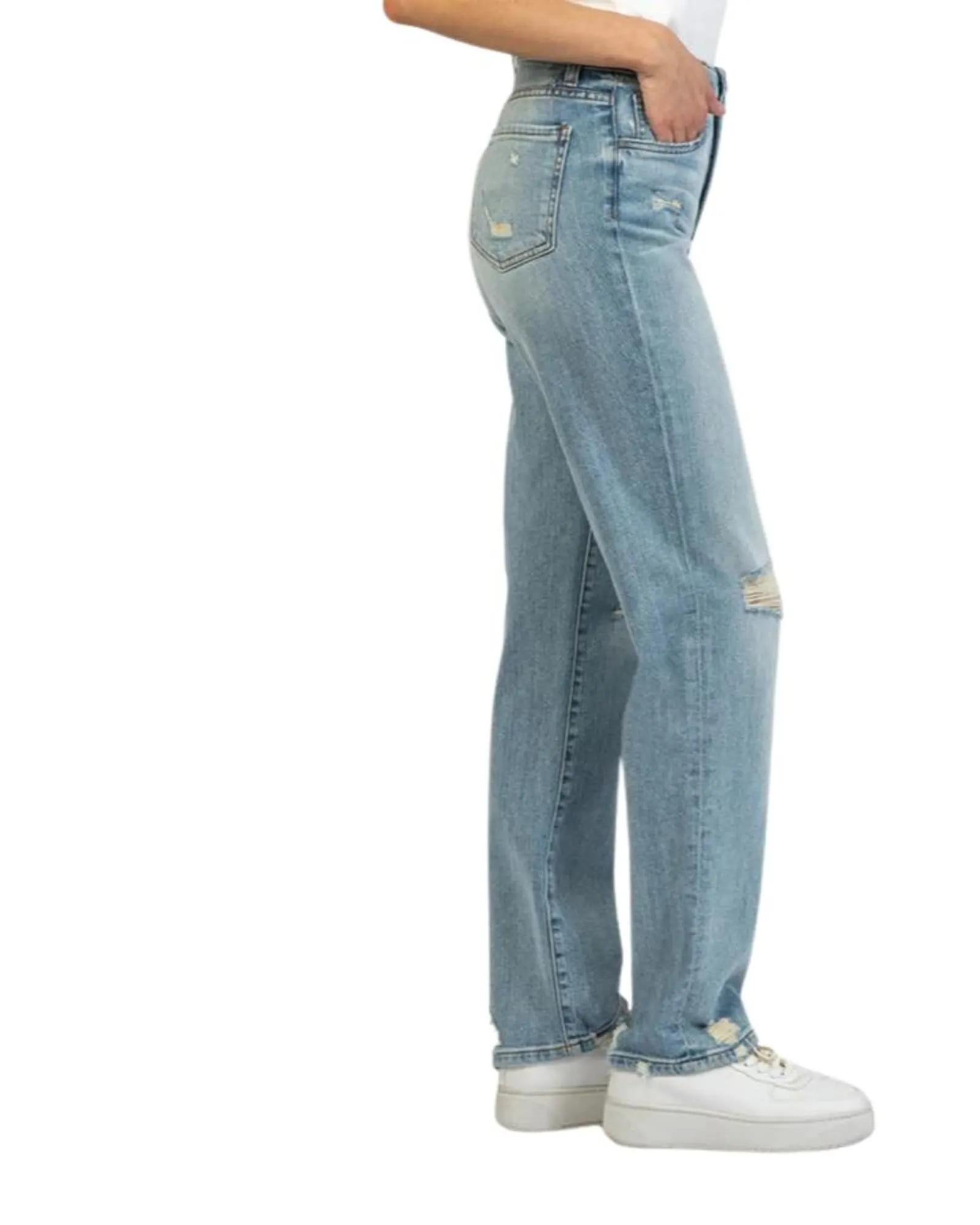 Christine High Rise Straight Leg In Golden Wash | Golden Wash