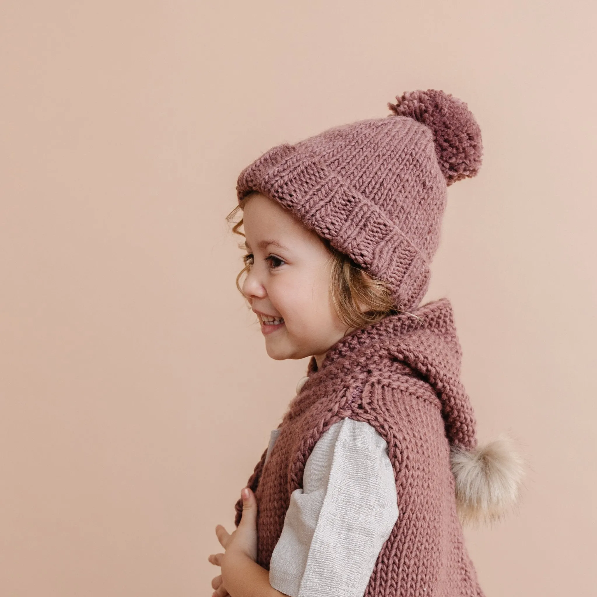 Classic Pom Hat, Mauve