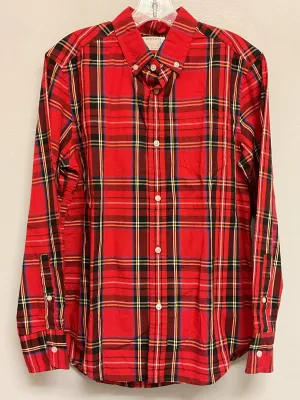 Crew Cuts Size 12 Red Plaid Toddler Boys Cotton Shirts & Polos