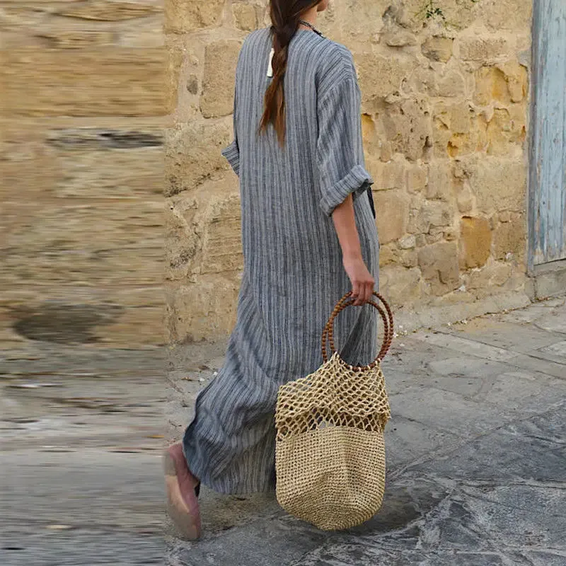 DressBetty - 2024 Vintage Beach Holiday Street Dresses Female Robe Boho Dress