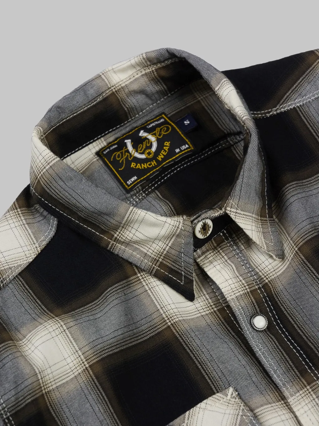 Freenote Cloth Lancaster Black Shadow Plaid Shirt