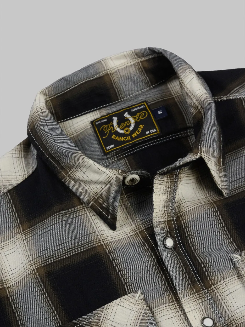 Freenote Cloth Lancaster Black Shadow Plaid Shirt