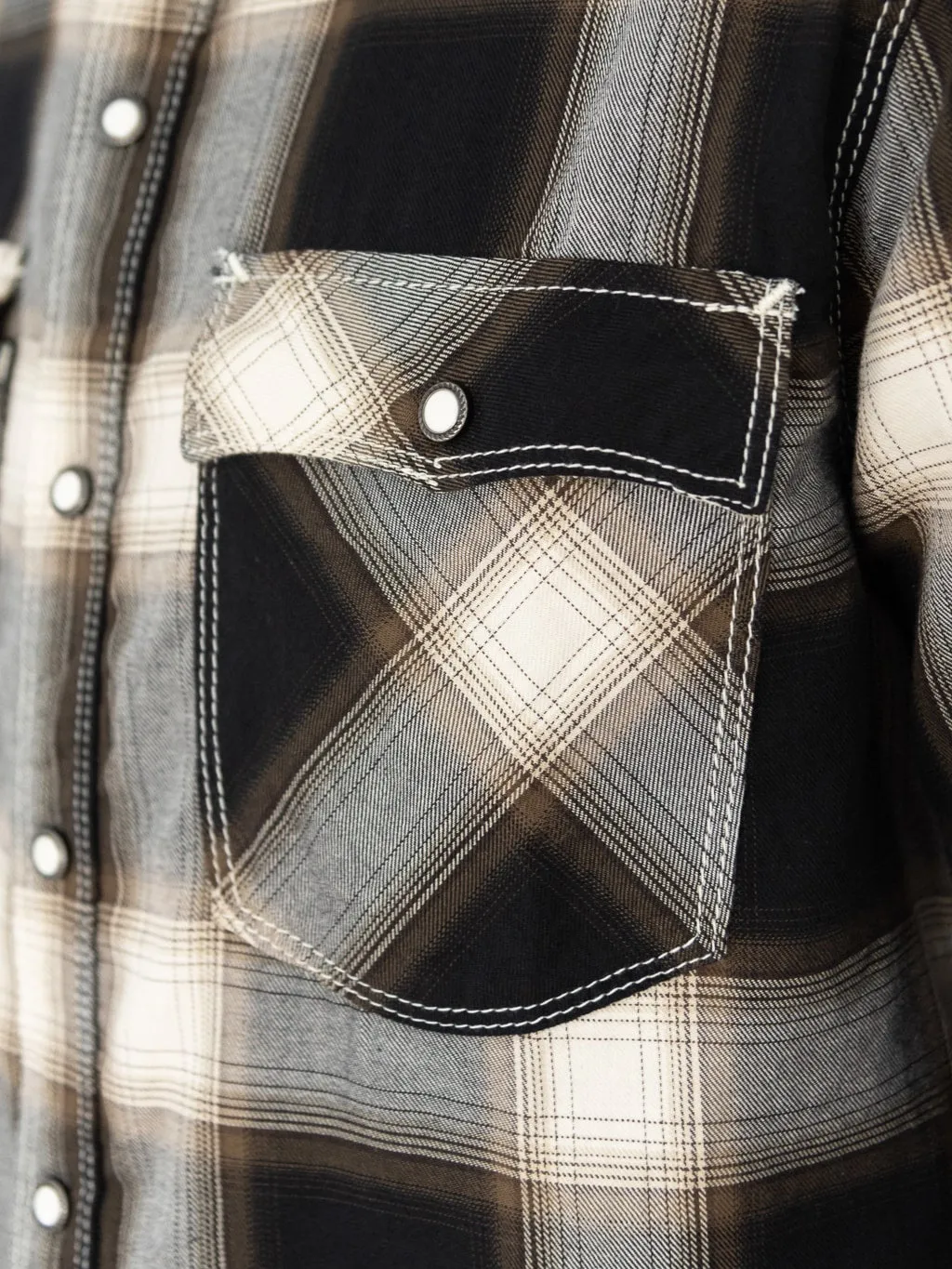 Freenote Cloth Lancaster Black Shadow Plaid Shirt