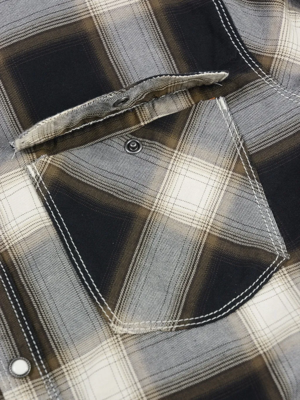 Freenote Cloth Lancaster Black Shadow Plaid Shirt