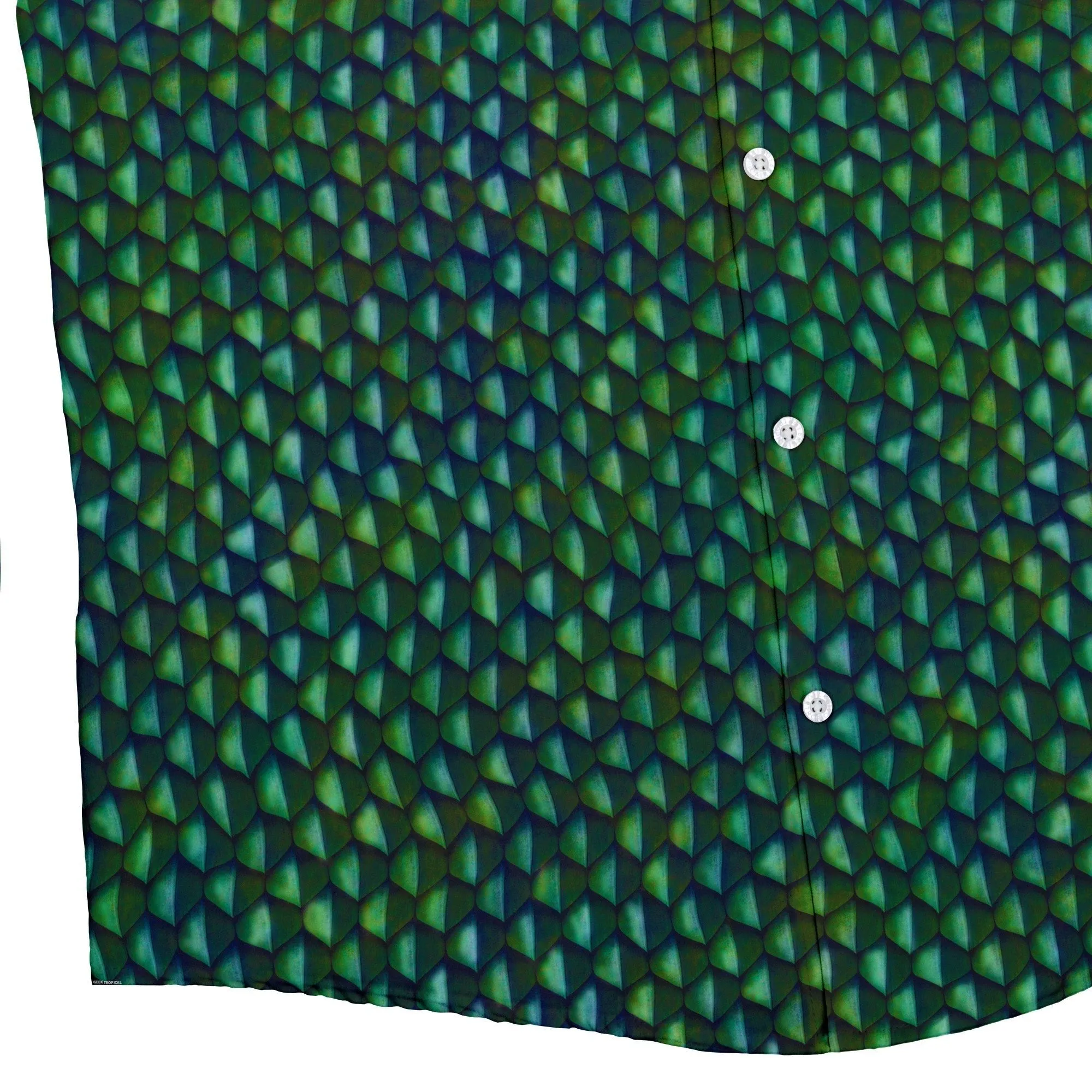 Green Dragon Scales Button Up Shirt