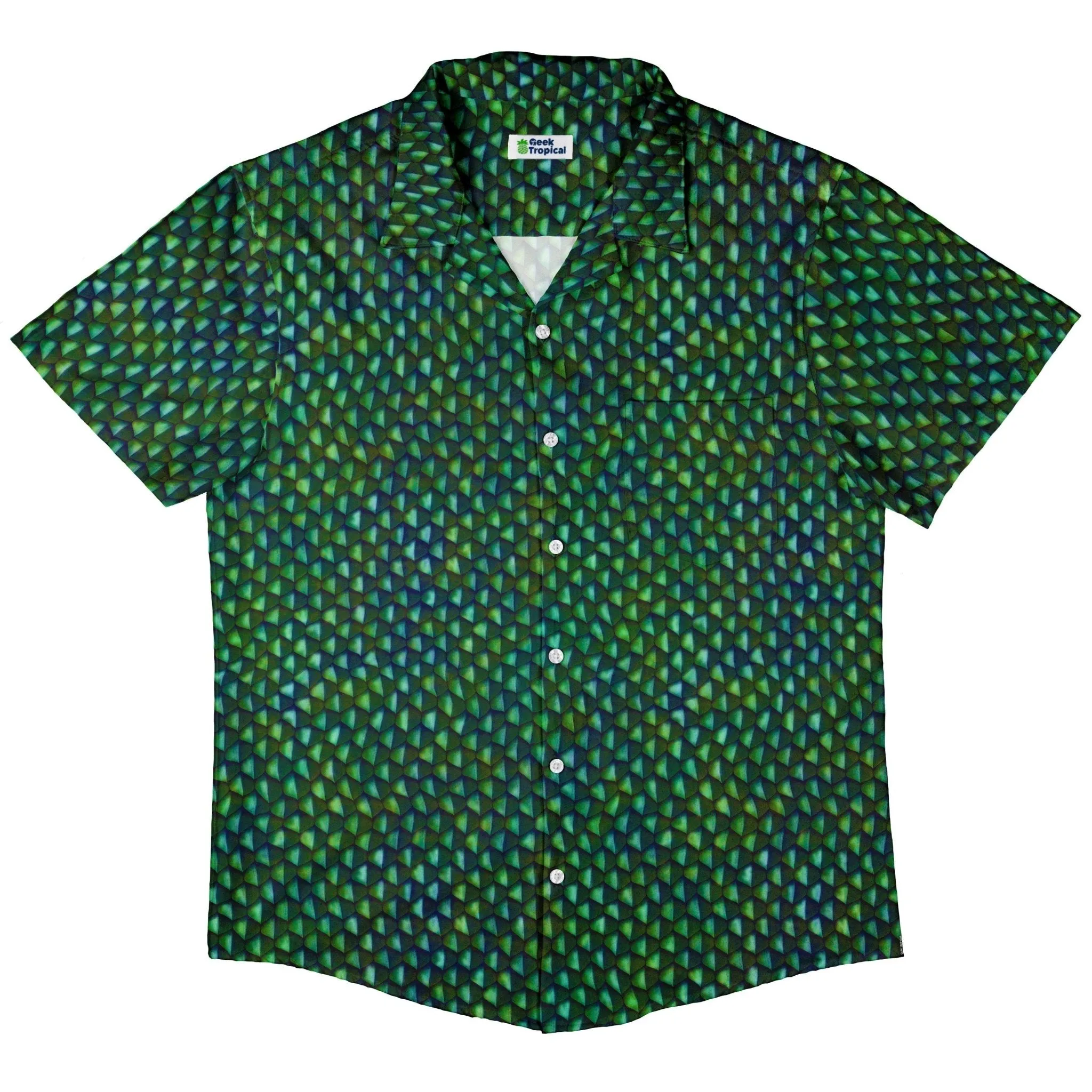 Green Dragon Scales Button Up Shirt