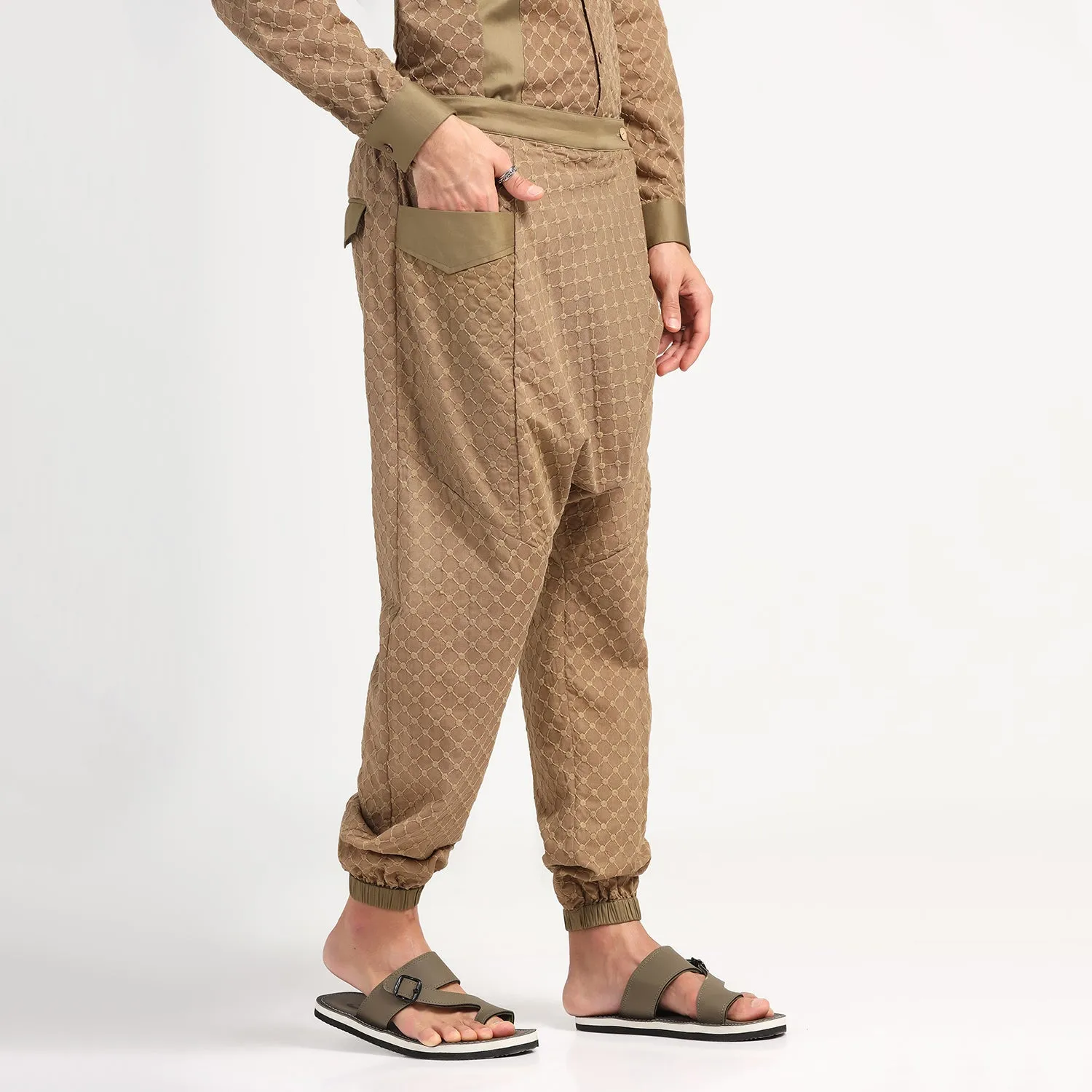 Green Schiffle Harem Pant