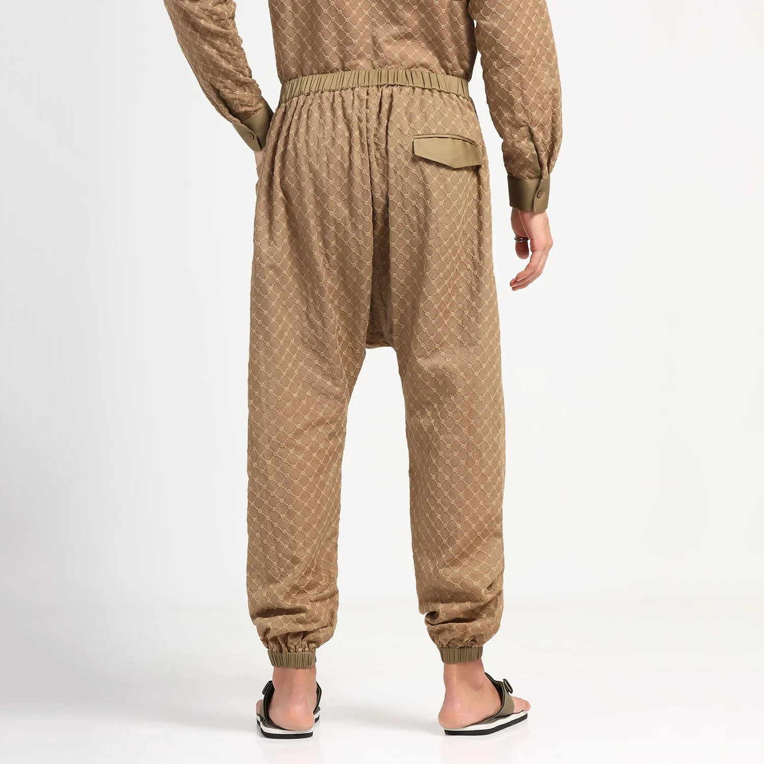 Green Schiffle Harem Pant