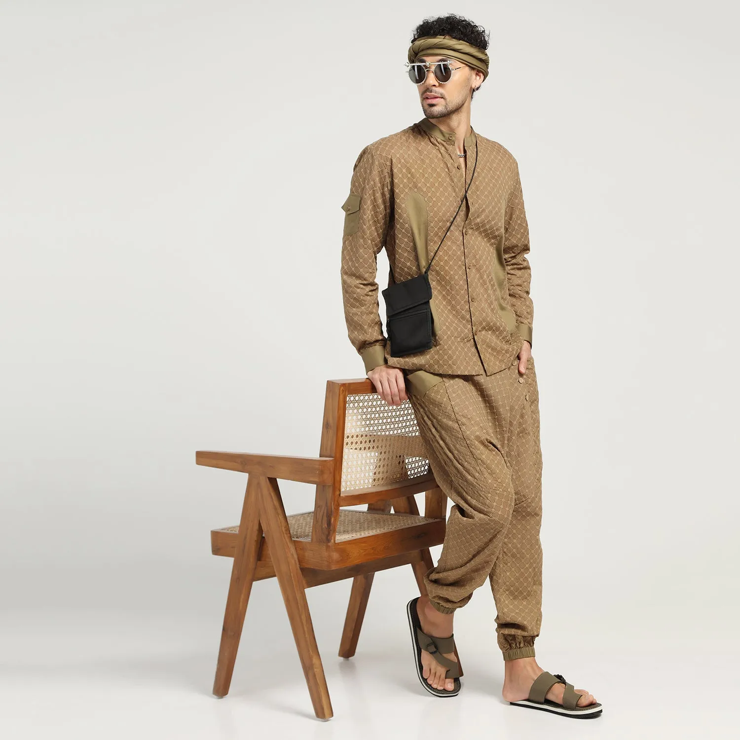 Green Schiffle Harem Pant