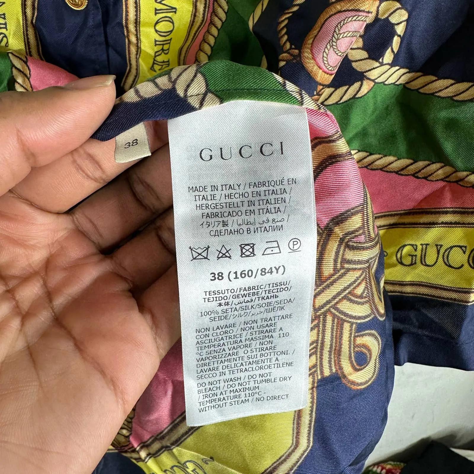 Gucci Silk Patterned Button Up