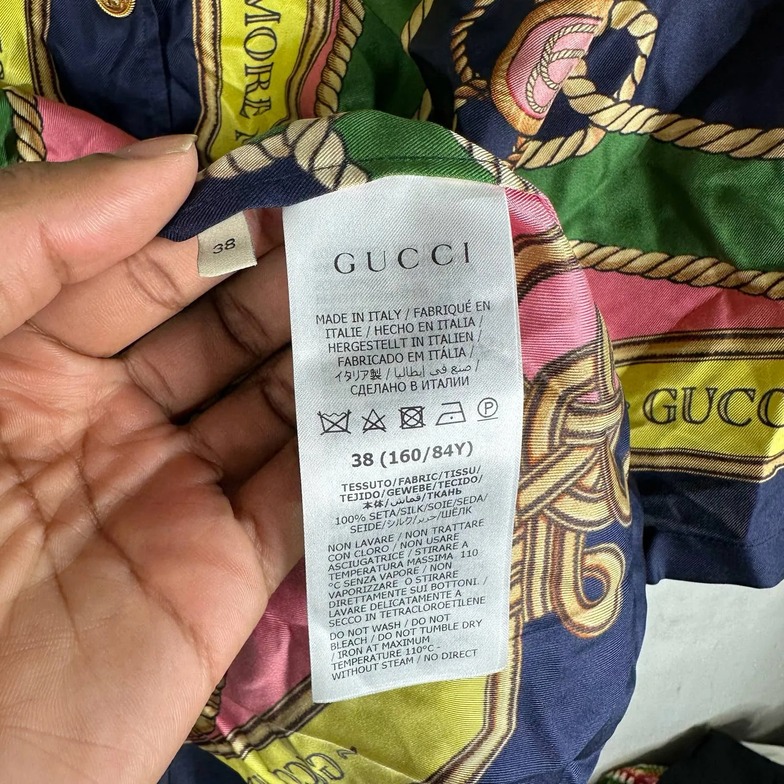 Gucci Silk Patterned Button Up