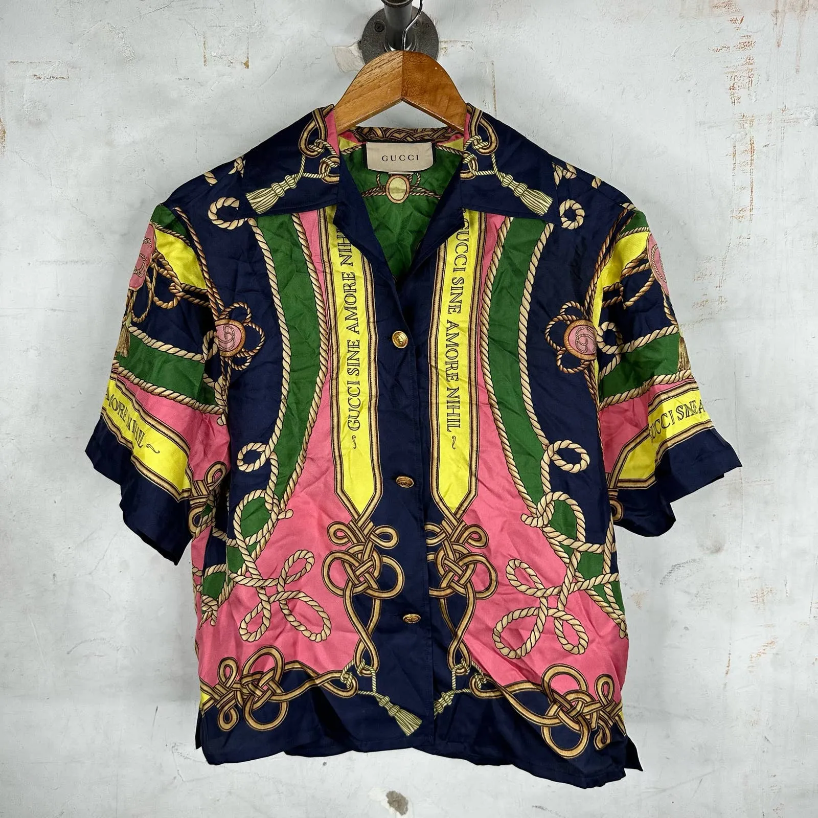 Gucci Silk Patterned Button Up