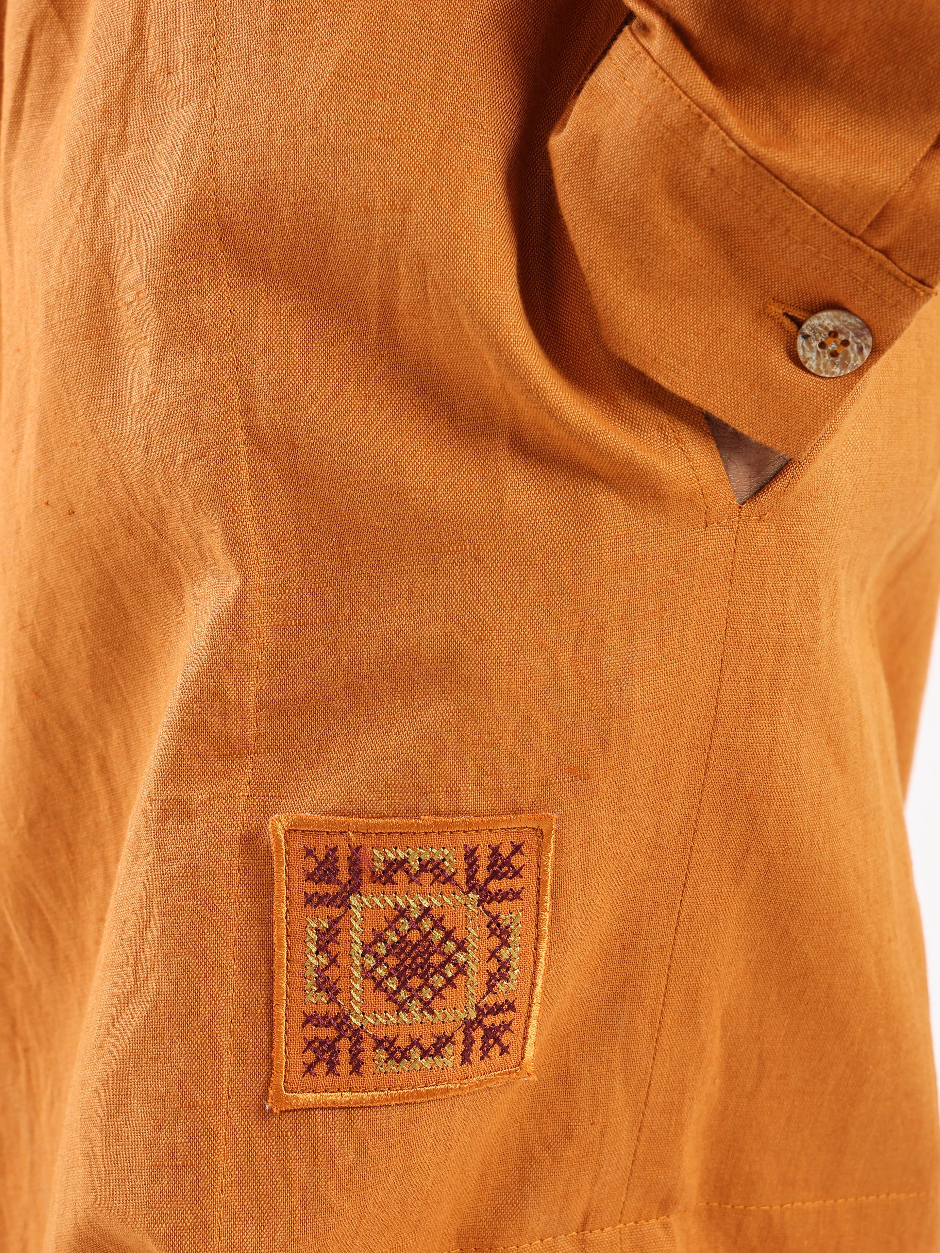 harem linen pants with elastic waistband
