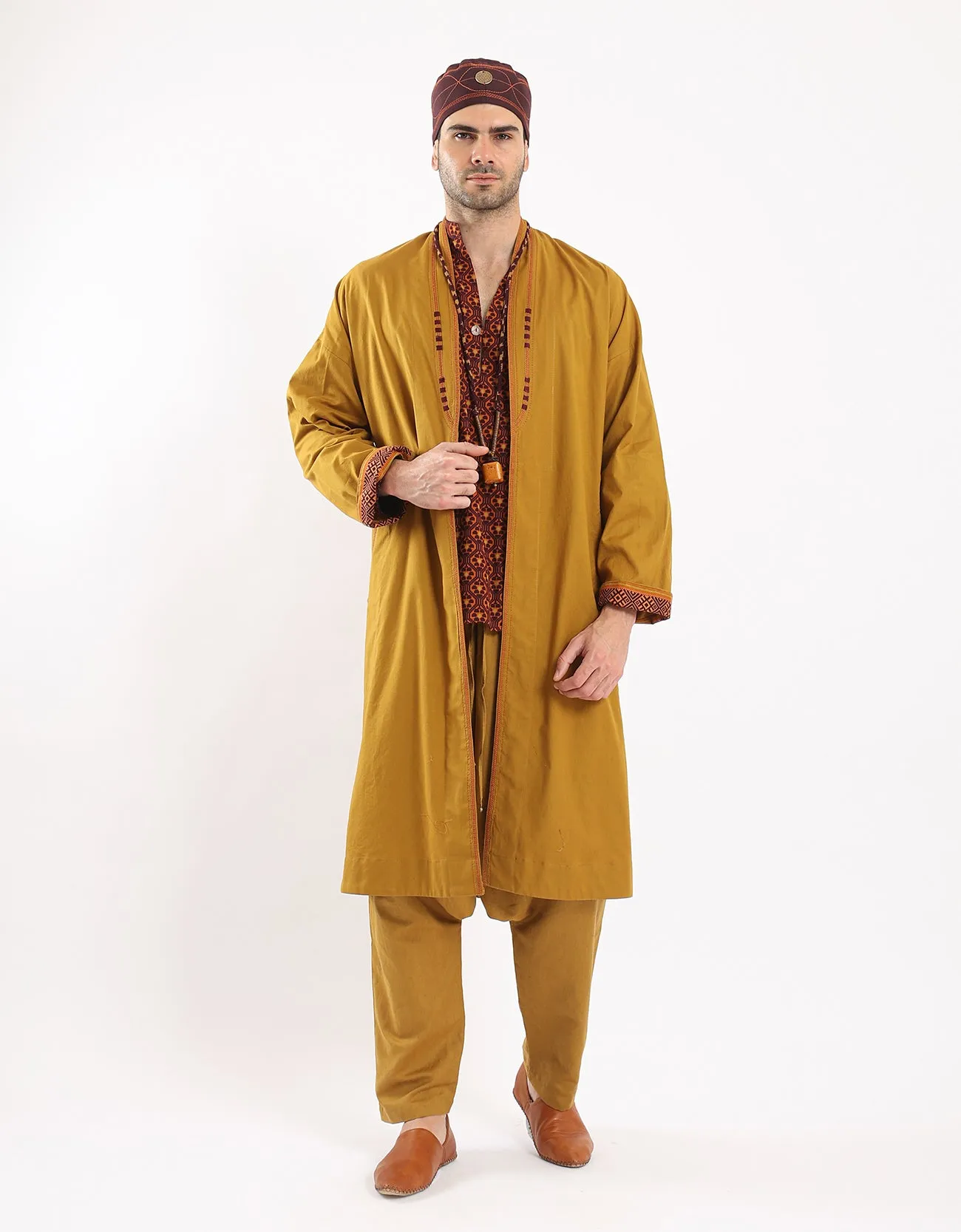 harem linen pants with elastic waistband