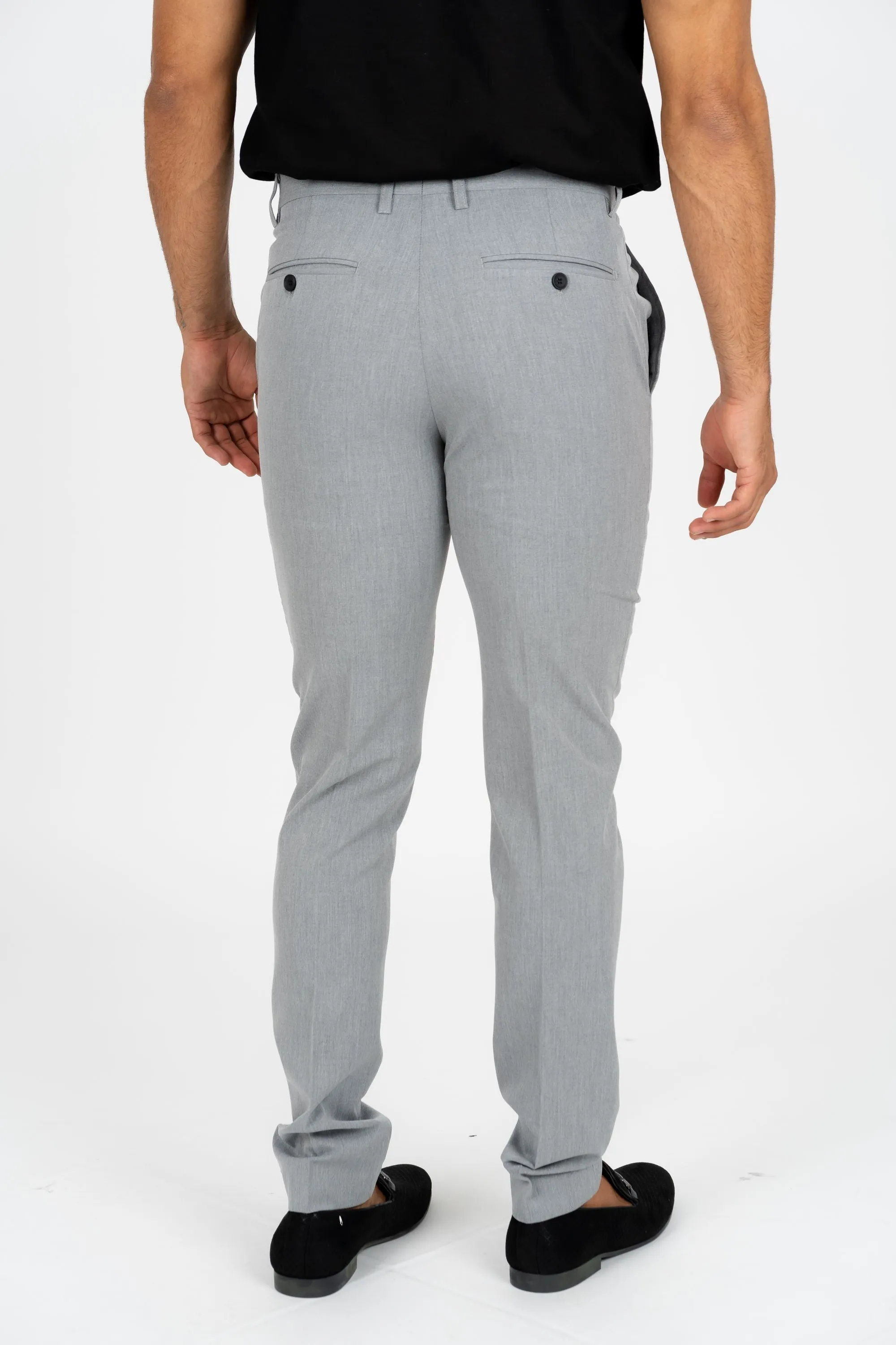 Heath Men's Light Gray Super Slim Dress Pants
