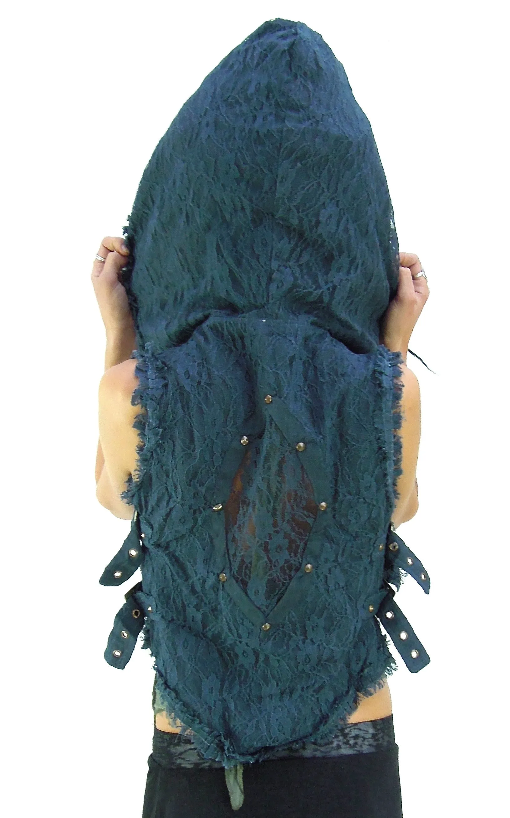 hooded bolero waistcoat with Gypsy lace