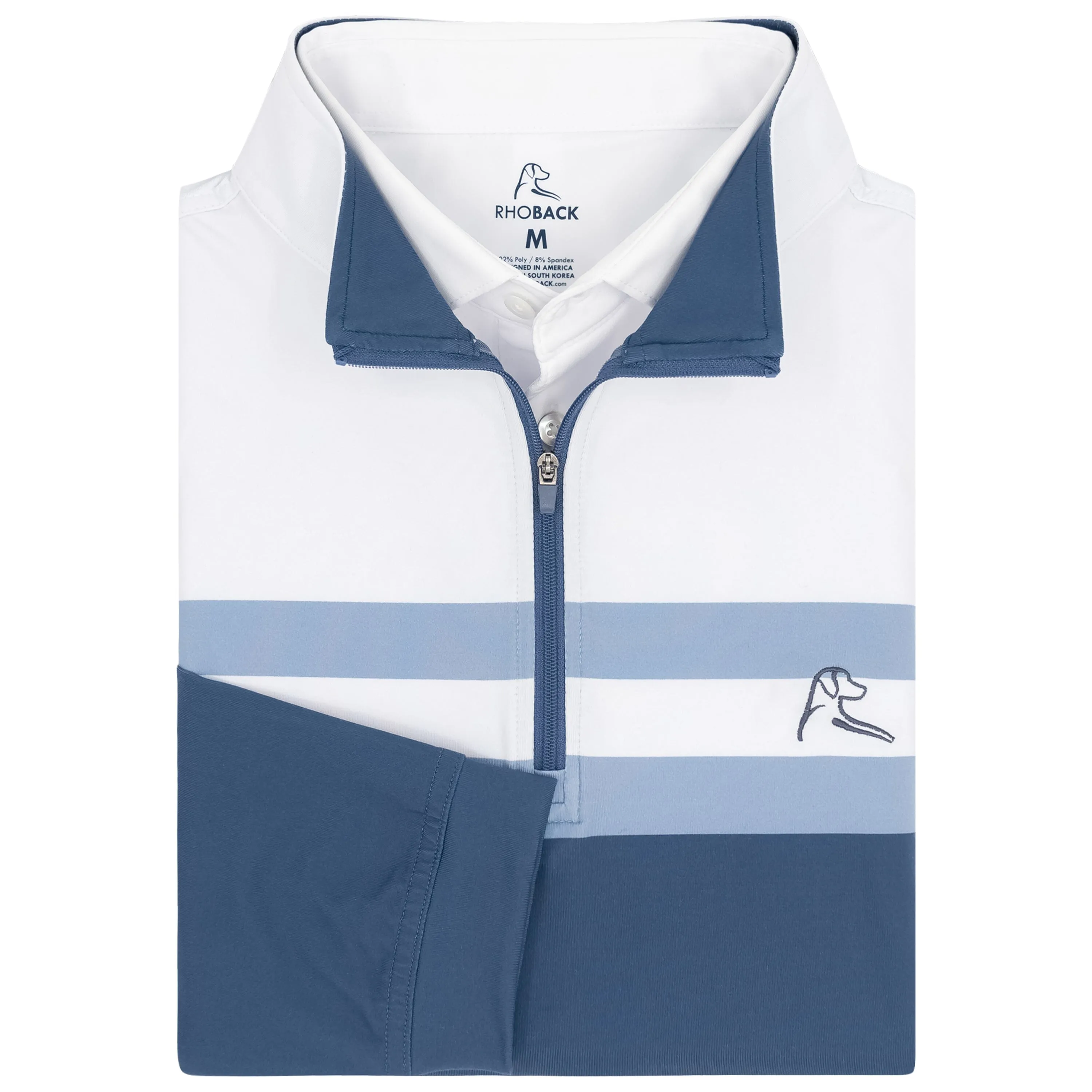 Horizon Block Performance Q-Zip | The Horizon Block - Slate Blue/White/Ice Pick Blue