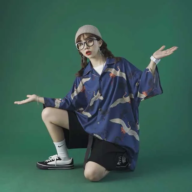Japanese Button Up T-Shirt