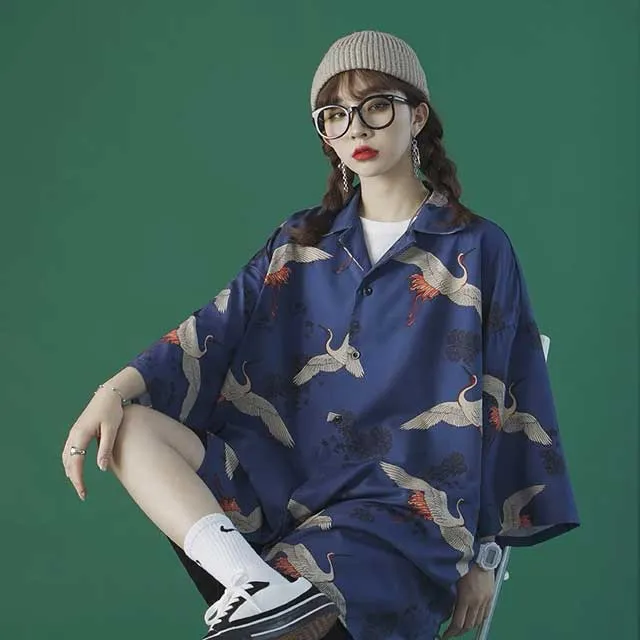 Japanese Button Up T-Shirt