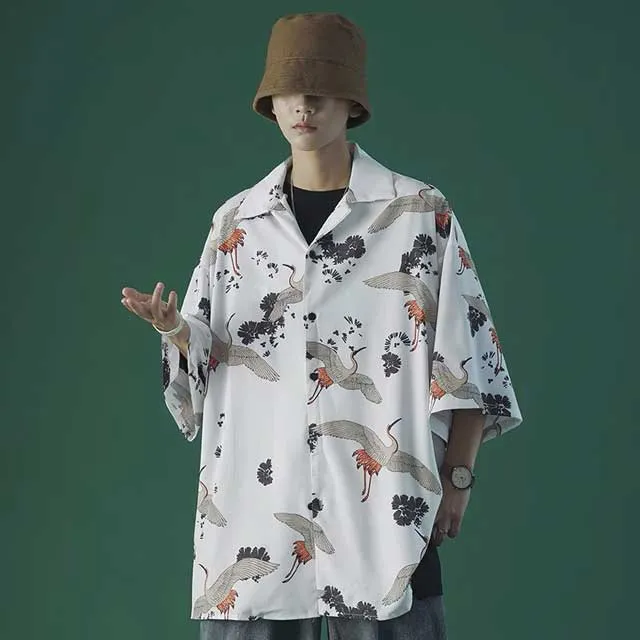Japanese Button Up T-Shirt