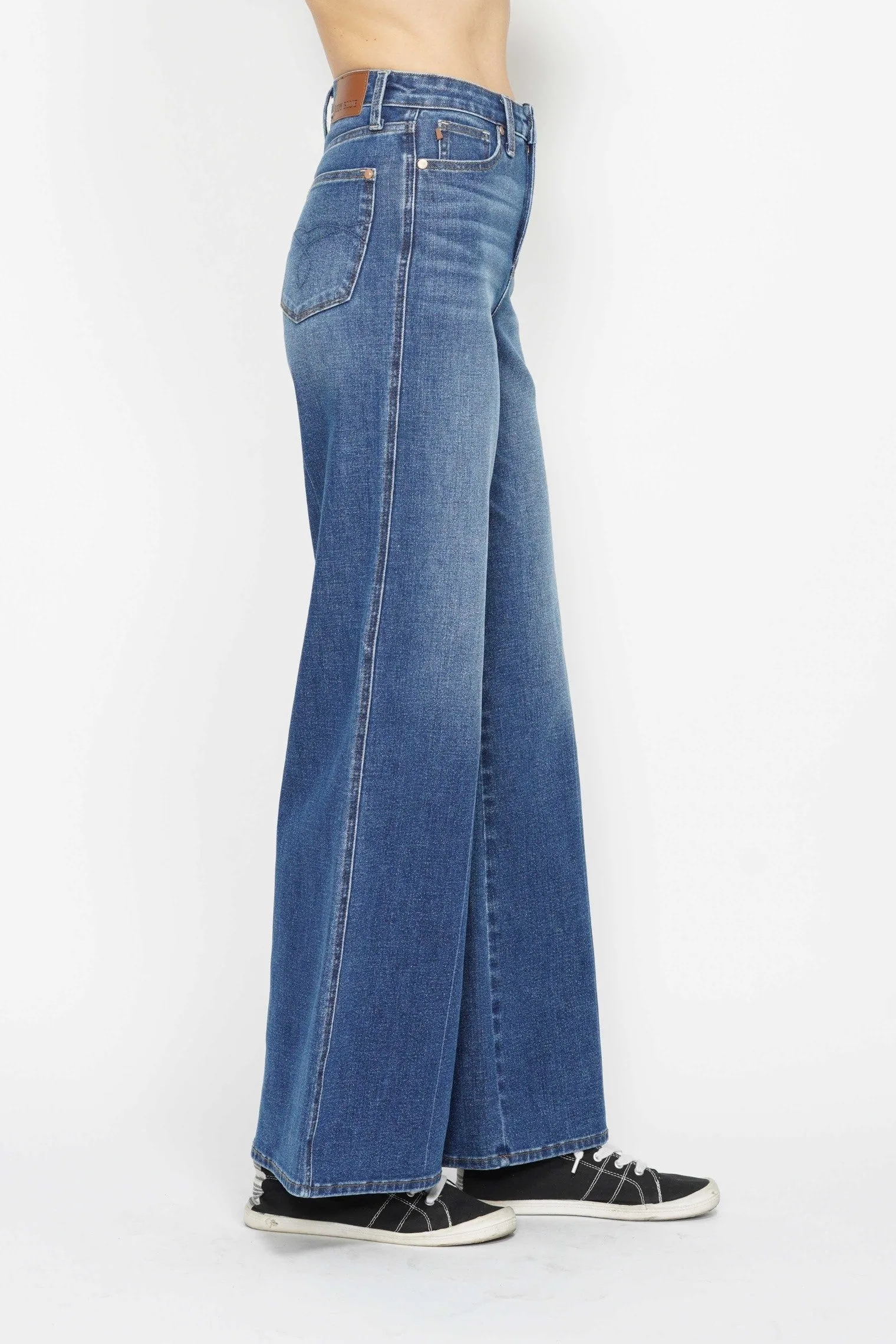 Judy Blue High Waisted Tummy Control Retro Wide Leg Jeans