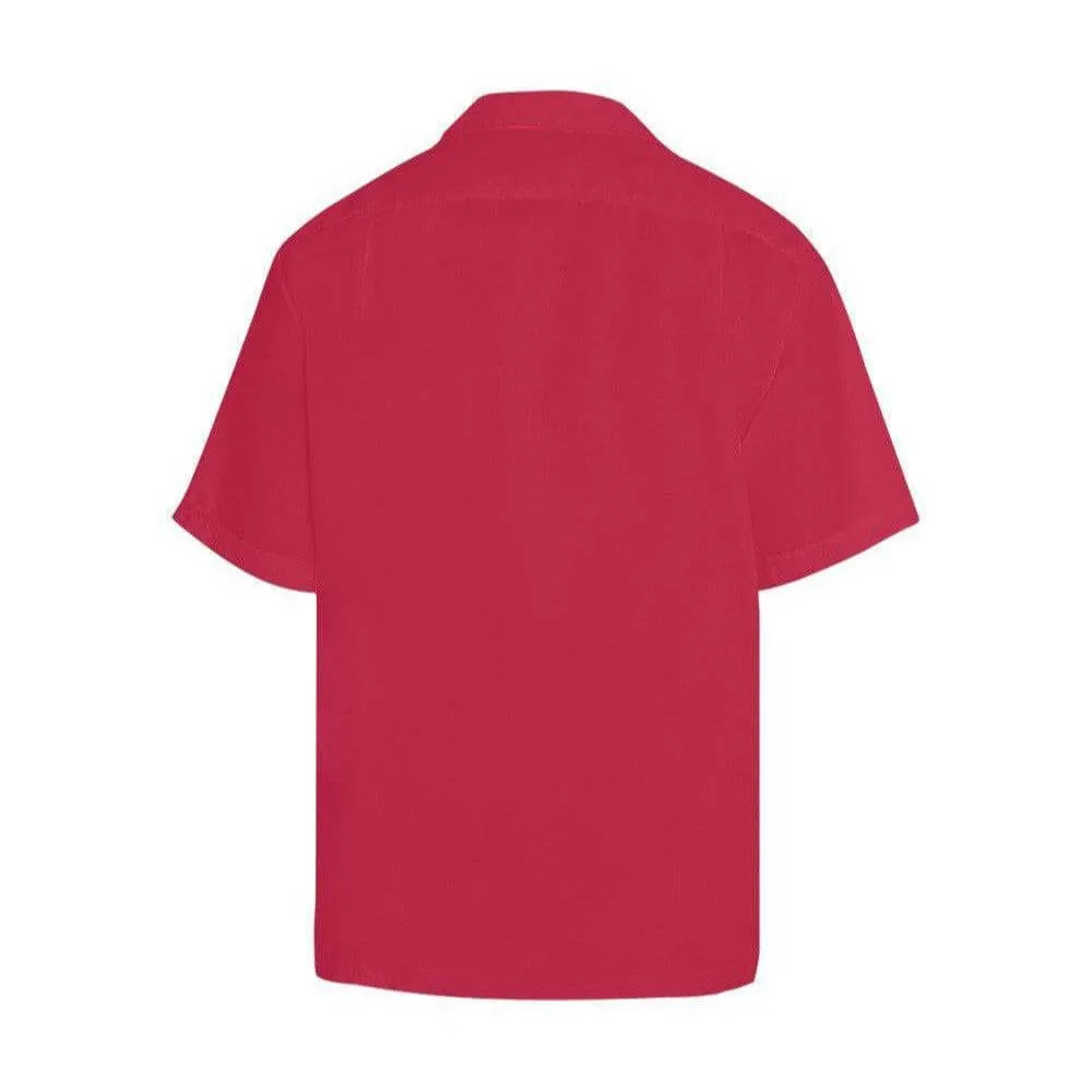 Leopard Red Button Up Shirt