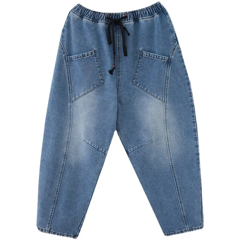 Lian Retro Cotton Loose Jeans