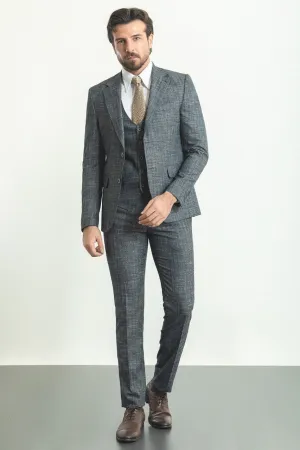 Modern Elegant Slim Fit Gray Suit
