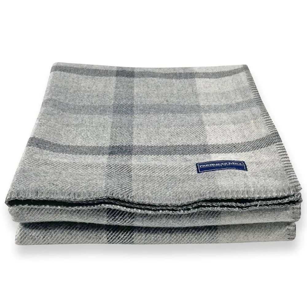 Northfield Plaid Wool Throw Blanket
