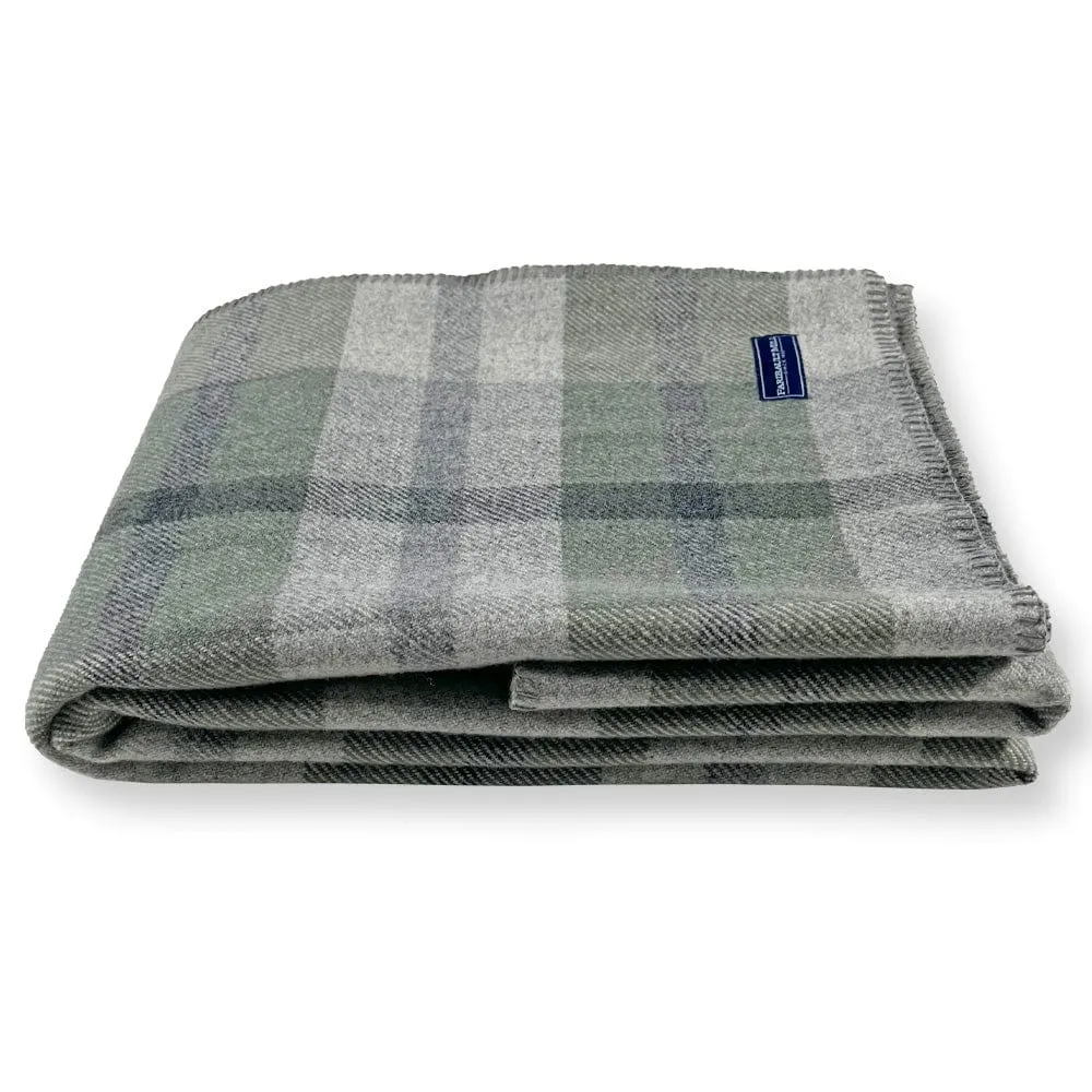 Northfield Plaid Wool Throw Blanket