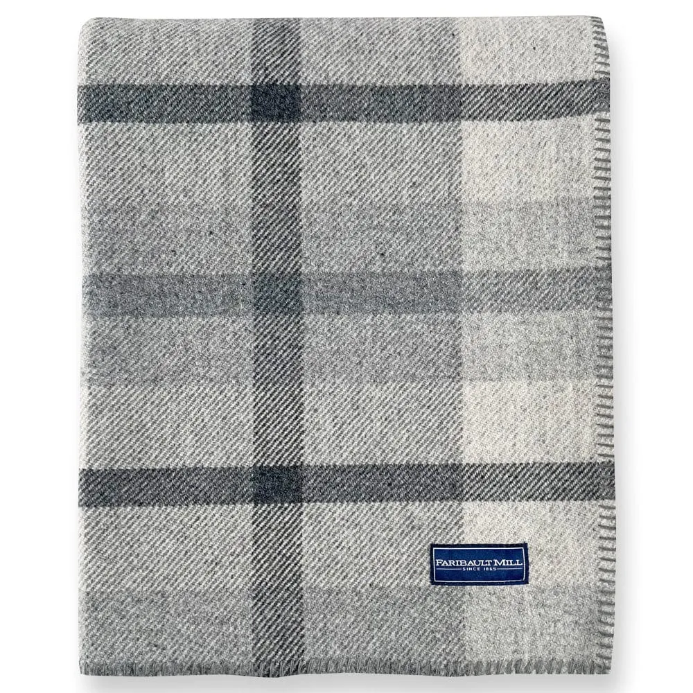 Northfield Plaid Wool Throw Blanket