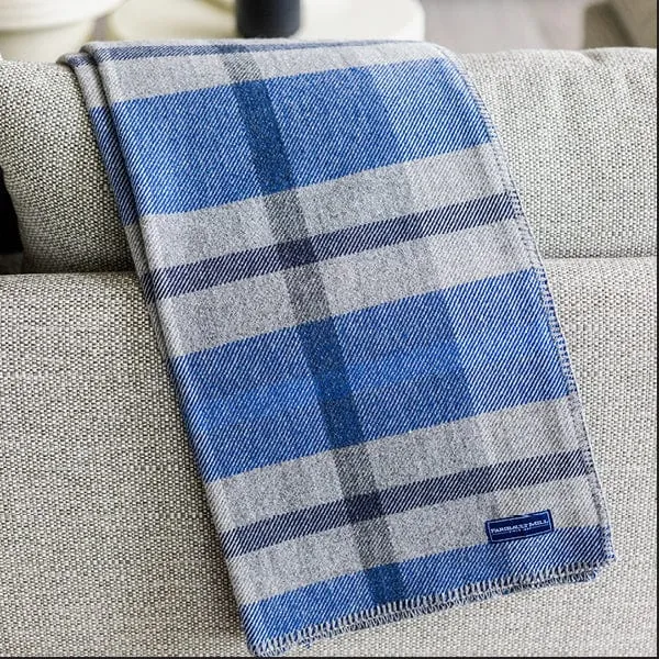 Northfield Plaid Wool Throw Blanket