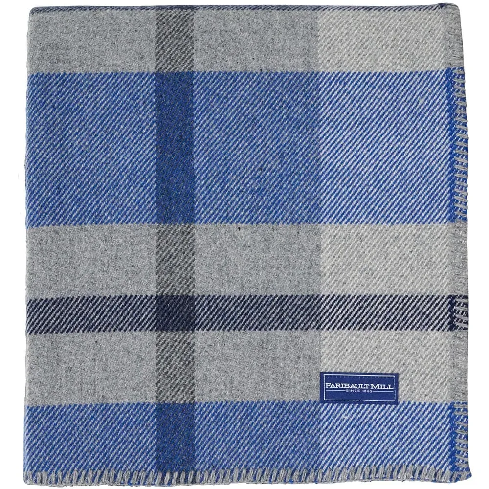 Northfield Plaid Wool Throw Blanket
