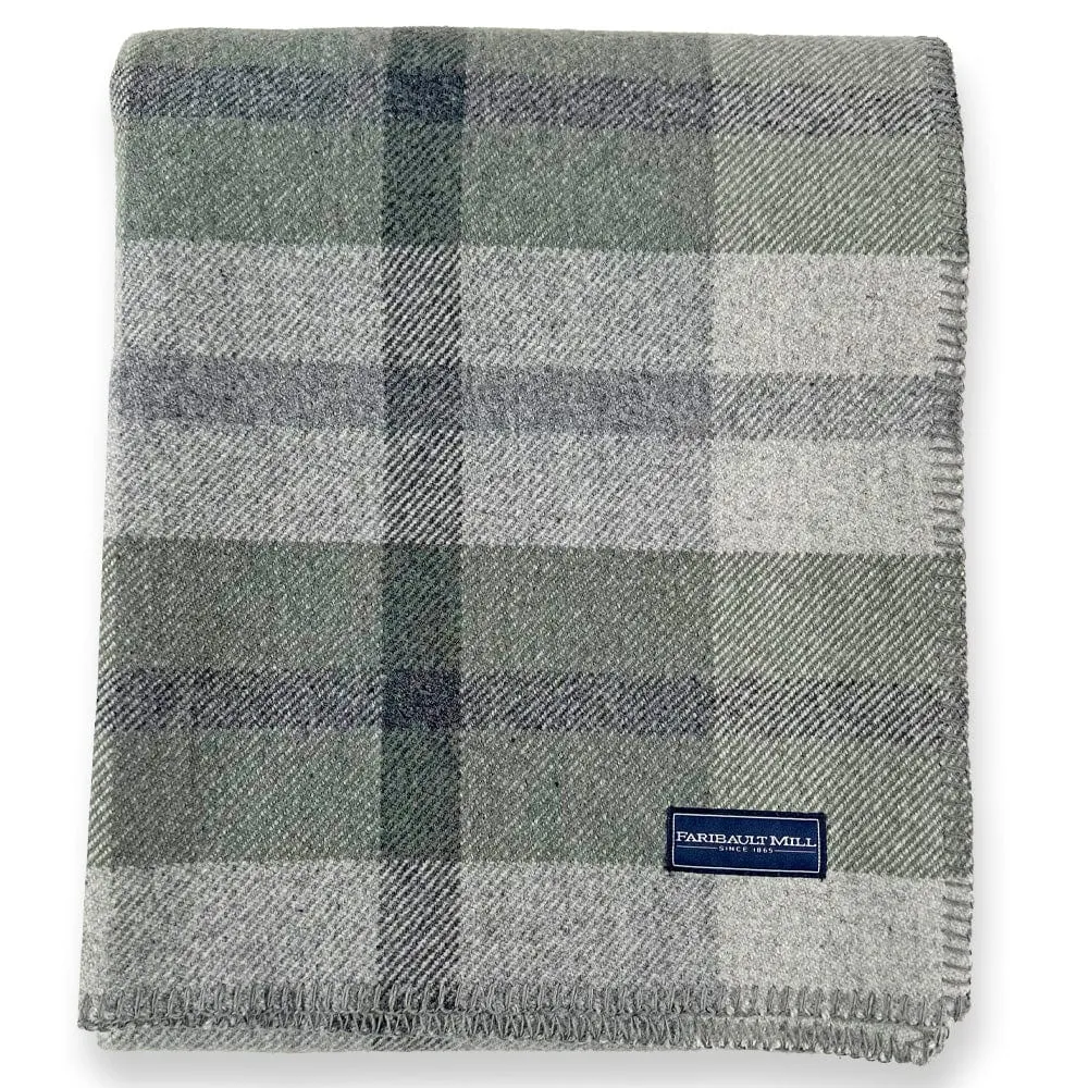 Northfield Plaid Wool Throw Blanket